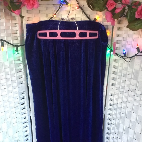 Cervelle Blue & Silver Sparkley Velvet Skirt L πNWTπ - Picture 4 of 8